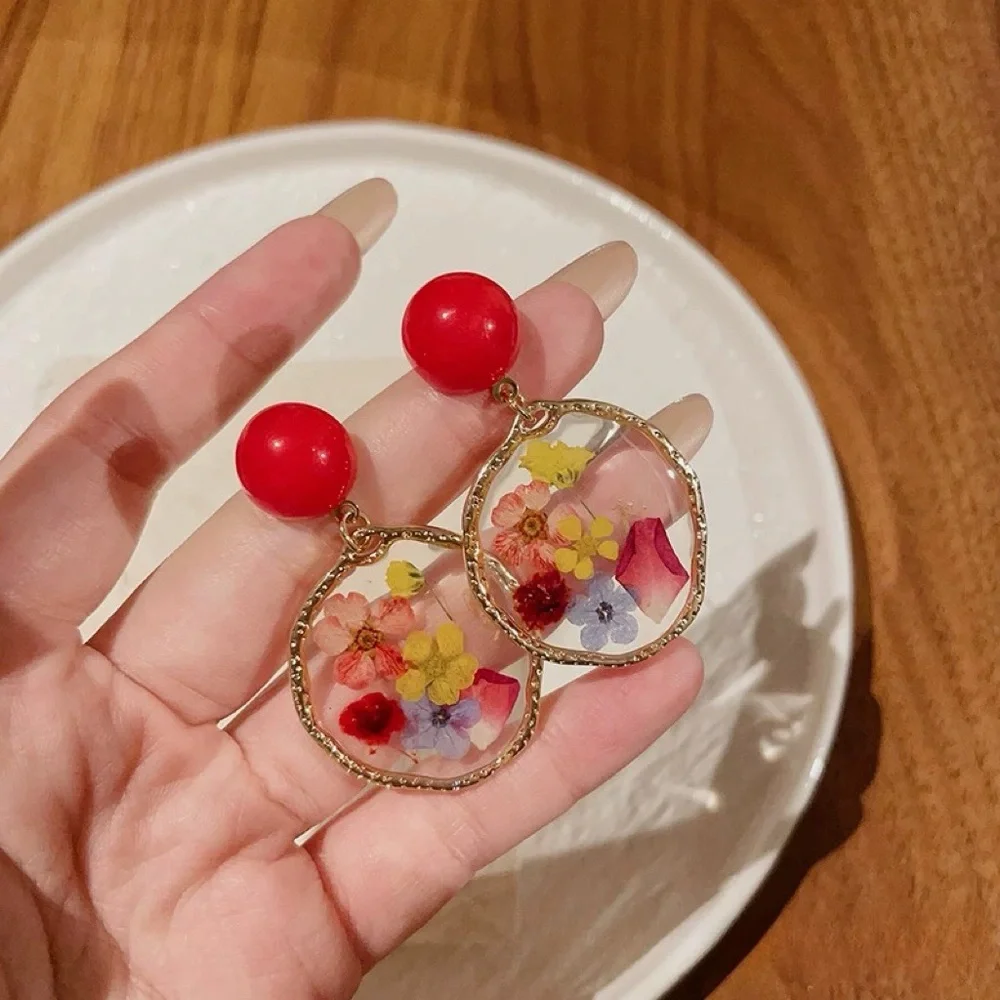 3/$20 Boho Chic Bold Whimsical Feminine Dried Flower Drop Earrings